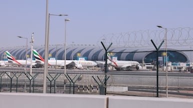Terminal 3 of the Dubai International Airport as the UAE's airspace remains closed. Reuters
