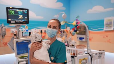 After four and a half months, baby Saif is ready to go home. Burjeel Medical City