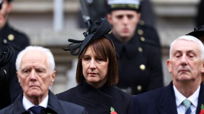 Chancellor Rachel Reeves, pictured on Remembrance Sunday in central London. Her recent budget was no more than a patching-up financial statement. AFP