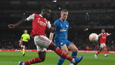 Bukayo Saka - 7, Was a constant threat and showed quality with his passing, crossing and dribbling – even if none of those resulted in him getting a goal or assist as he was denied by Walter Benitez after breaking through on goal. EPA