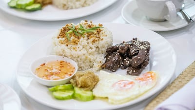 Beef tapsilog.