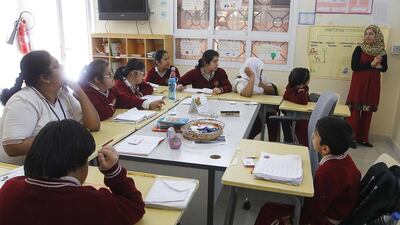 The report released by the Knowledge and Human Development Authority (KHDA) hopes that the recommendations will provide an indicator to schools about what they must achieve for a higher rating. Jeffrey E Biteng / The National