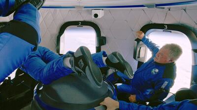 Star Trek actor William Shatner boldly goes to the edge of space on a Blue Origin suborbital flight in 2021. Reuters