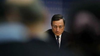 Mario Draghi, the ECB president, cut interest rates to 1.25 per cent yesterday in his first policy meeting in charge. Kai Pfaffenbach / Reuters