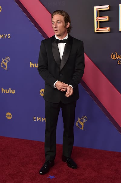 Jeremy Allen White at the Primetime Emmy Awards on Sunday night. AP