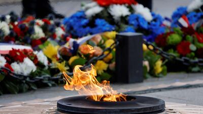The eternal flame at the Tomb of the Unknown Soldier. AFP