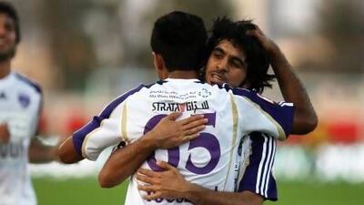 Just 18 years old, Yousef Ahmad, No 65, was Al Ain's best player on the pitch against Al Shaab in Sharjah. Pawan Singh / The National