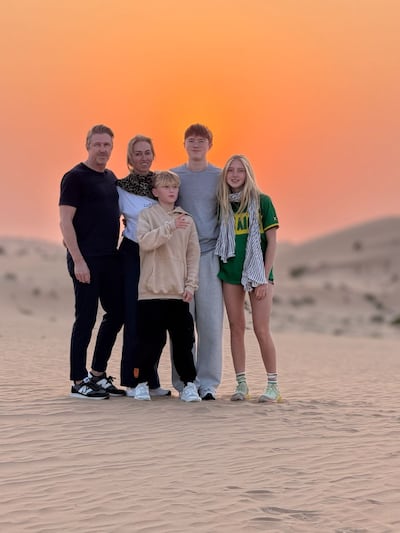 Justin Cooke and his family moved to Abu Dhabi in 2024 and have no plans to leave any time soon. Photo: Justin Cooke