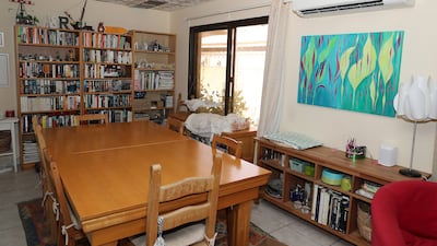 The dining room space at the villa