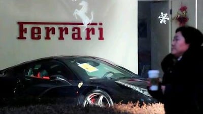 China has become the growth engine for global luxury models, as the gleaming showrooms such as this one on Jinbao Street testify. Frederic Brown / AFP