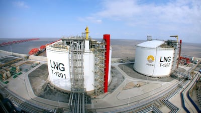 Above, LNG containers at the Yangkou port in Nantong. Shipments of liquefied natural gas have increased significantly since China became a net natural gas importer for the first time in 2007. congjun / Imaginechina