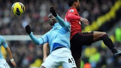 Manchester City's Mario Balotelli was substituted in the 52nd minute of the derby.