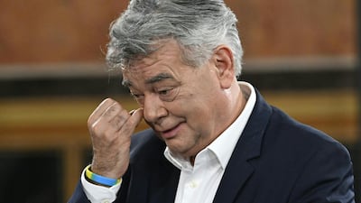 Austrian Vice-Chancellor, spokesman and top candidate of the Green Party, Werner Kogler, attends a TV show hosted by Austrian public broadcaster ORF. AFP