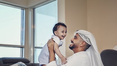Abdul Rahman, 25, is an environmental inspection specialist and father of Omar, 1. Photo: Mainak Biswas / Swedish Embassy Abu Dhabi