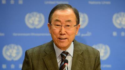 UN Secretary-General Ban Ki-moon announces that Iran will be invited to Syrian peace talks in New York last night. Emmanuel Dunand / AFP Photo