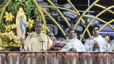 Thousands of Christians attend midnight mass at St Mary’s in Dubai, the largest church in the Gulf