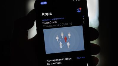 The tracing smartphone app SwissCovid created by the Swiss Federal Institute of Technology Lausanne has recently been launched. AFP