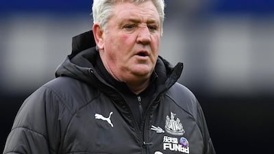 Newcastle United coach Steve Bruce leaves the pitch after during the match. AFP