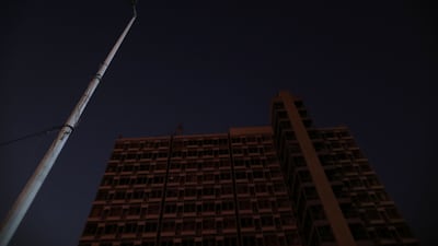 A switched-off lamppost near the headquarters of Lebanon Electricity company. Getty images