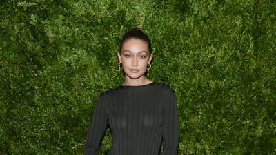 Gigi Hadid in Dion Lee at the CFDA / Vogue Fashion Fund 2019 Awards. AFP
