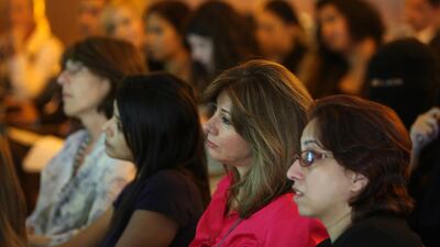 Women entrepreneurs attending a workshop in Dubai. Women entrepreneurs need to address mansplaining investors by being confident and finessing their pitches. Pawan Singh / The National