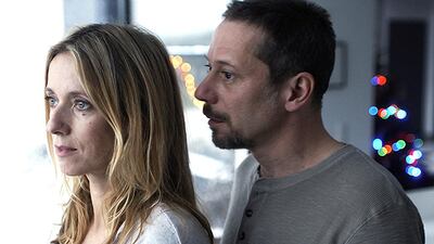Stéphanie Cléau, left, and Mathieu Amalric in a scene from The Blue Room. Courtesy Alfama Films