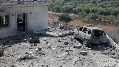 A home in the southern Lebanese village of Ansar damaged by the strike on August 15, 2026. EPA