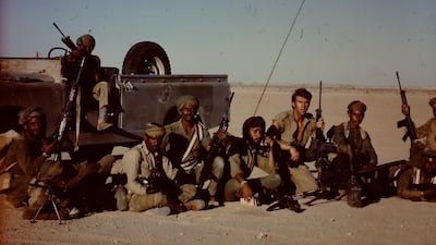 Fiennes fighting the Marxist terrorists 1968 - 1970. He received the Sultans Bravery Medal from HM The Queen.