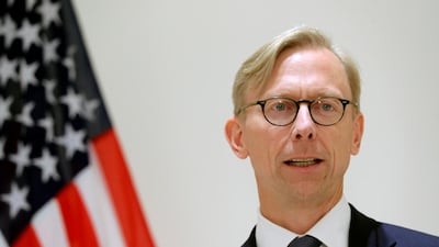 Brian Hook expressed particular concern about the lifting of a UN arms embargo and other sanctions on Iran in October. Reuters