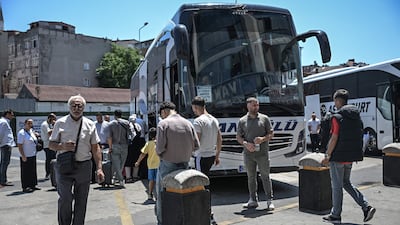 Thousands of Iranians have taken buses back across Turkey's land border with their home country as the Israel-Iran conflict has forced a closure of airspace. AFP