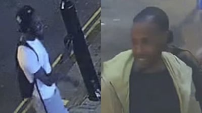 Police issued images of two people who may have information about the alleged murder of chef Mussie Imnetu. Photo: Metropolitan Police