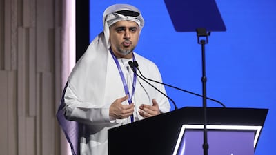 Ahmed Al Zaabi, chairman of the Abu Dhabi Department of Economic Development, at the inaugural Abu Dhabi Business Week. Victor Besa / The National