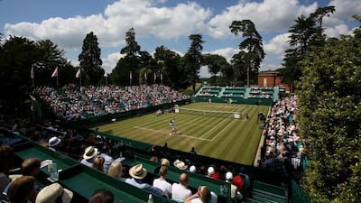 Organisers envisage a relaxed ambience while watching tennis at the Emirates Palace in Abu Dhabi, just as they do in England for the Boodles Tennis At The Mere event, above. Jordan Mansfield / Getty Images