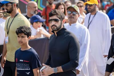 Sheikh Hamdan bin Mohammed, Crown Prince of Dubai, attended the Gov Games on Thursday. Photo: Dubai Media Office