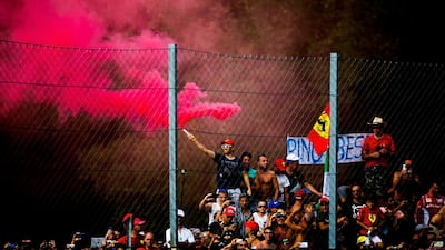 Tifosi light up flares in 2014. Getty