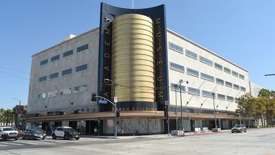 An exterior shot of the Academy Museum Of Motion Pictures. AP