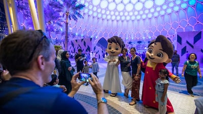 Expo City Dubai mascots.