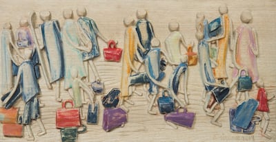 Bacho's work conveys a lifetime of suffering and disappointment and blame. Courtesy Agial Art Gallery