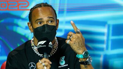 Lewis Hamilton answers questions during the drivers' press conference ahead of the Formula One Miami Grand Prix at the Miami International Autodrome in Miami, Florida, USA, May 6 2022. EPA