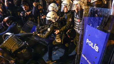 Authorities banned the march and said Istiklal pedestrian avenue was not an authorised demonstration site. EPA
