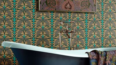 Relegate busy prints to spaces used for shorter periods of time, such as the bathroom