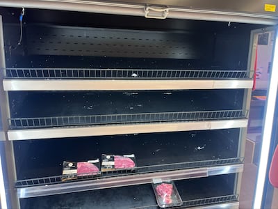 Some UAE supermarket shelves emptied quickly after Iranian strikes but the government has reassured the public that these will be restocked fully. The National