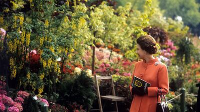 Queen Elizabeth during her 1971 visit to the Chelsea Flower Show. PA