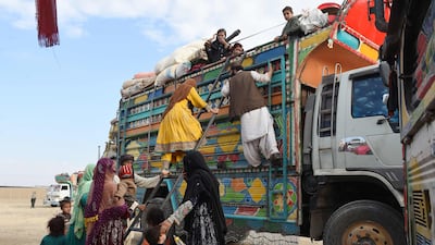 Afghan refugees prepare leave Pakistan on Wednesday, following a government decision to expel those staying in the country illegally. AFP
