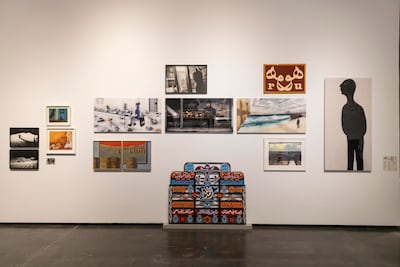 Works by several artists are brought together at Deja Vu, a collaborative gallery exhibition at Concrete in Alserkal Avenue. Antonie Robertson / The National