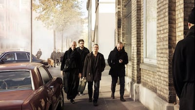 From left, Nik Bärtsch, Nicolas Stocker, Kaspar Rast and Sha of Nik Bärtsch’s Mobile. Photo by Christian Senti