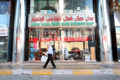 Jamal Kamal Ready Made gGarments shop. Wednesday the 19th of June 2019. Hamdan Bin Mohammed Street, Abu Dhabi. Chris Whiteoak / The National