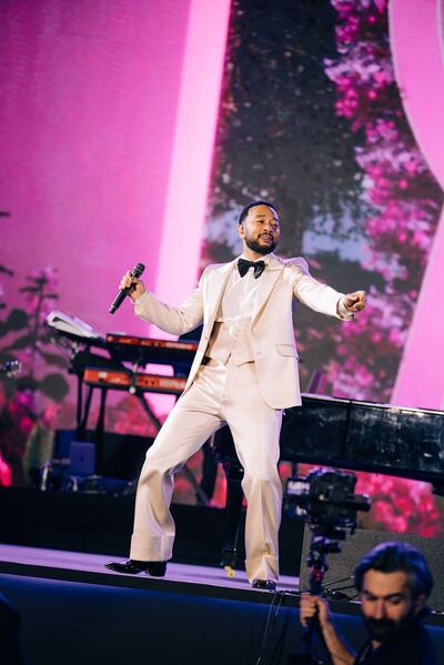 John Legend delivered a beguiling set at Emirates Palace Mandarin Oriental in Abu Dhabi. Photo: Theory Eleven Entertainment