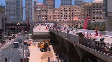 Dubai's transport authority has completed 90 per cent of a bridge which will directly connect Sheikh Zayed Road and Dubai Harbour. Photo: RTA