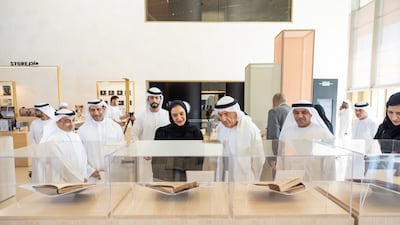 Officials during the opening of the Manuscripts Exhibition - Sustainable Identity and Development at House of Wisdom. Photo: House of Wisdom